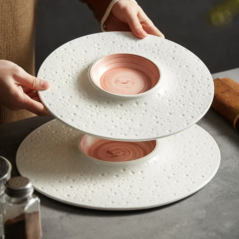 Ceramic Dinner Plate Western Food Hotel Tableware