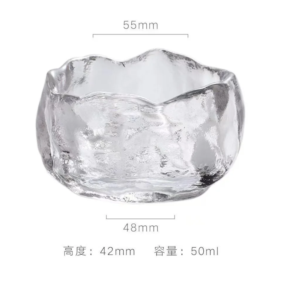 Tea Cup Handmade Liuli Glass Crystal Thickened Heat-Resistant Kungfu Japanese Small Wine Glass
