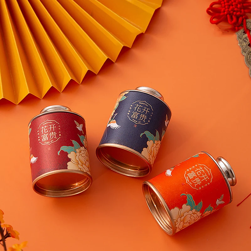 Description Picture 2 of item2024 Mini Empty Tea Tin Can Household Green Black Tea Sealed Jar Portable Home Small Tea Packaging Box Storage Jar 1PC