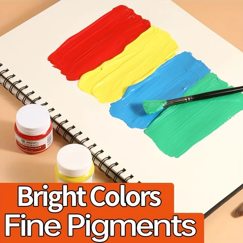 Marie’s Fabric Paint Set - 21 Vibrant Colors for Permanent Fabric Art, 50ml/1.7oz (2 Bottles)