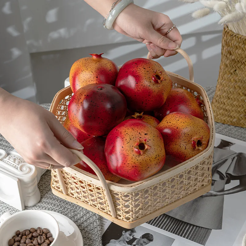 Simulation Pomegranate Fake Fruit Pomegranate Model Artificial Fruits Photography Props Decoration Fruit Disply Home Party Decor