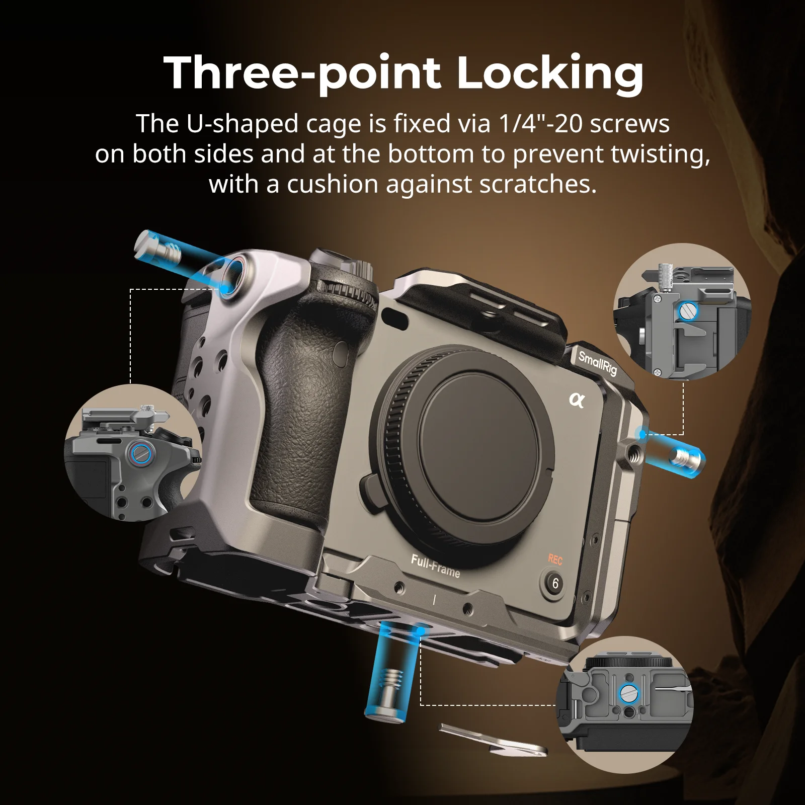 SmallRig HawkLock Quick Release Advanced Cage Kit for Sony FX3 / FX30 Camera Wit