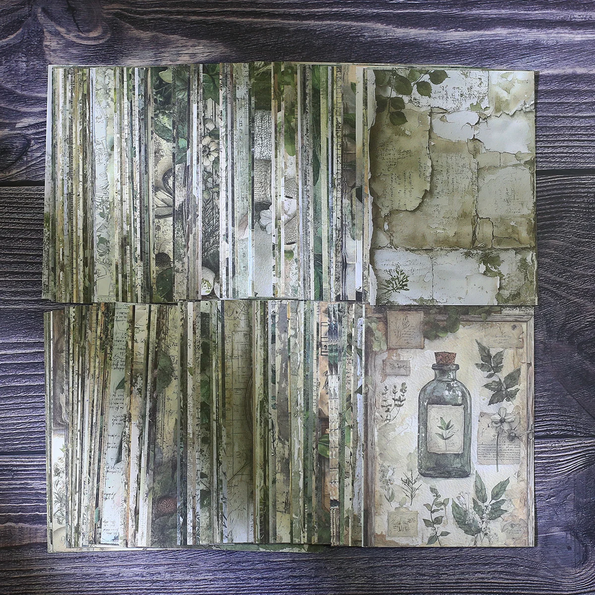 160 Sheets Botanical Scrapbook Paper Pack No Repeating Pattern Non-Sticky Craft Paper for DIY Craft Journaling Collage Art Paper - 3