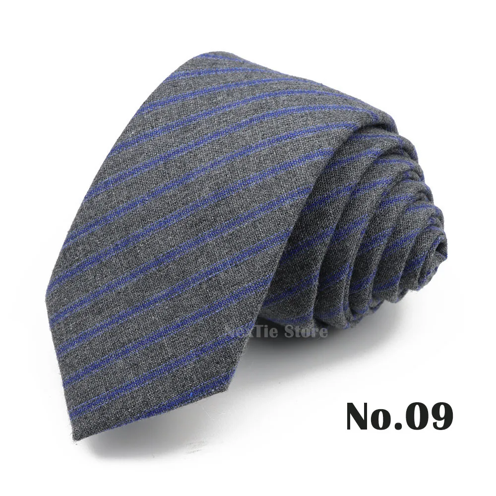 Klassische 6 cm solide gestreifte Baumwolle dünne Krawatte Khaki grau schmale Krawatte Business Anzug Smoking Hemd Männer Accessoire Geschenk – Detail 9