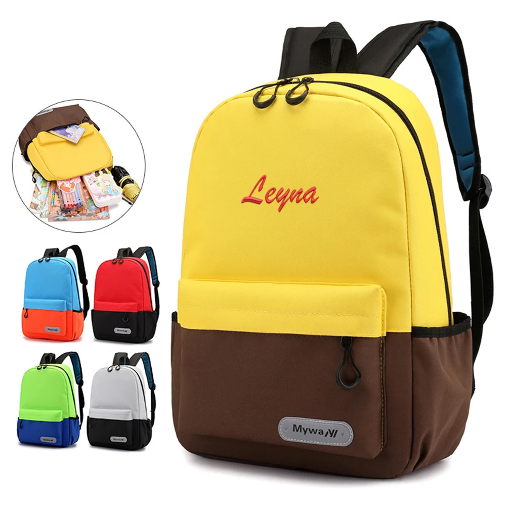

Simple Children's Primary School Backpack Customized Name Training Class Children's Schoolbag Personalized Kids Kindergarten Bag