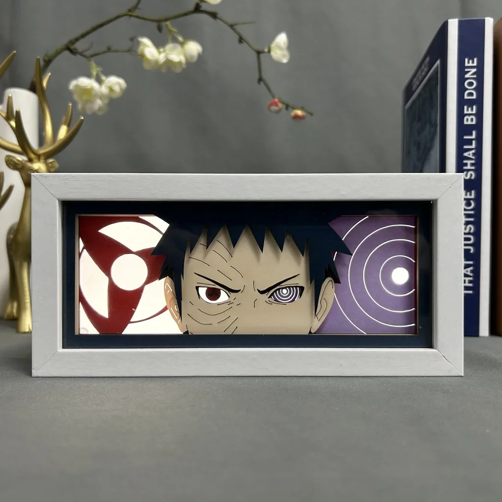 NARUTO-ナルト-3D LEDナイトライトボックス,イタチうちはサスケ