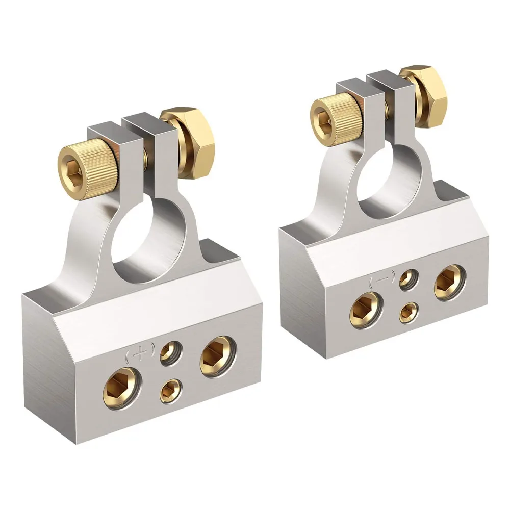 4) Car Audio Power Wire Ring Terminal Gold 8 GA Gauge AWG 3/8" 1/4" Connectors E - Foto 8