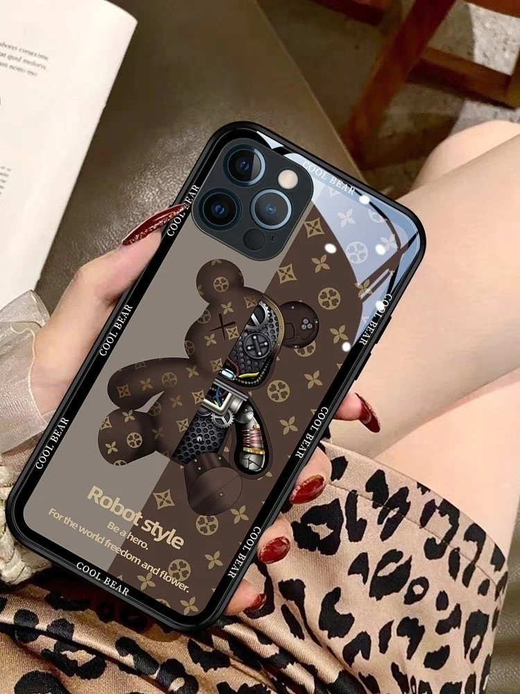 For iPhone 14 13 Pro Max 12 11 X XR Case Luxury Cool Bear