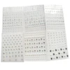 3D Eyes Face Makeup Temporary Tattoo Self Adhesive Beauty White Pearl Jewels Stickers Festival Body Art Decorations Nail Diamond 4