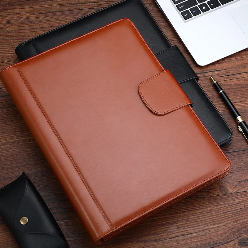 

Executive Leather A4 Portfolio File Folder Document Desk Organizers for Man Suitcase Briefcase Calculator Office Accessories