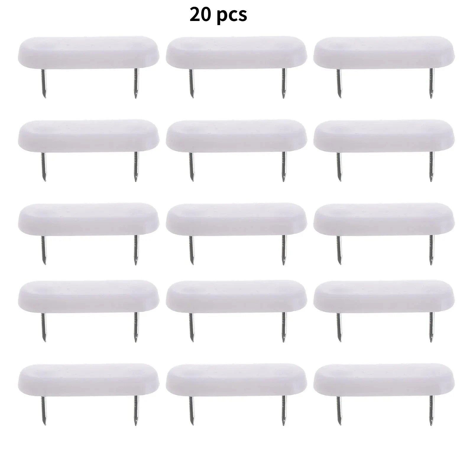 Heavy Duty Non-Slip Chair Leg Pads - 20 Pack Furniture Floor Protectors with Easy Install Double Pin Design