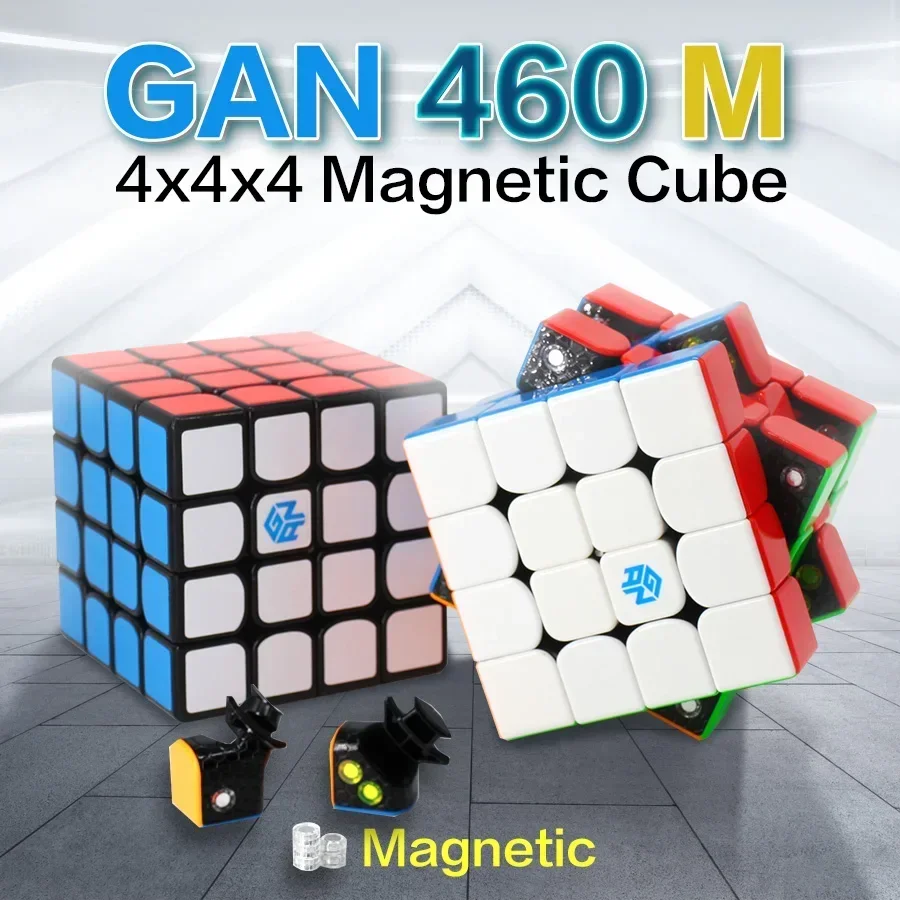 GAN 460M 4x4x4 Magnetic Speed Cube GAN460M 4x4 Speed cube GAN460 M Professional Magic Cube Puzzle Toys for Kids 2