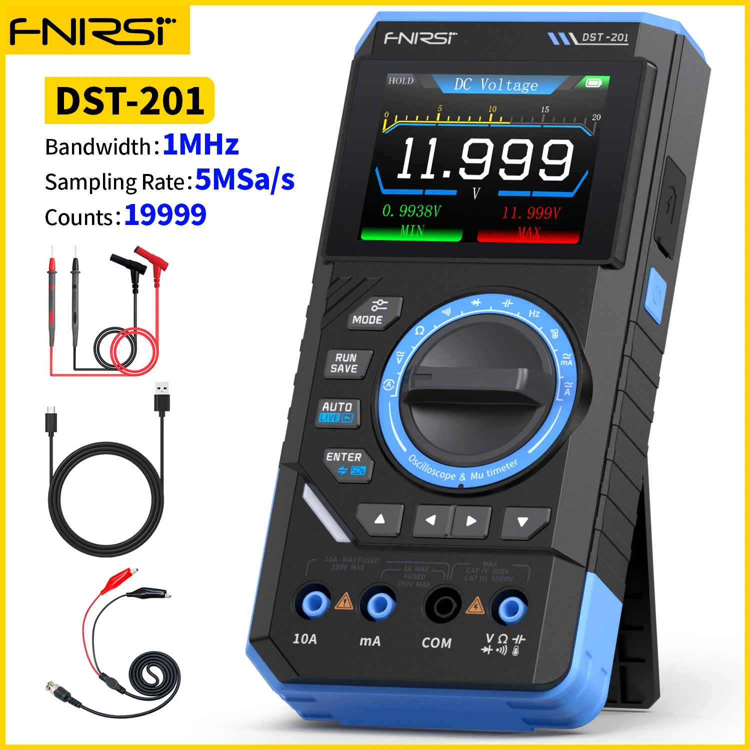 FNIRSI DST-210 DST-201 3 in 1 デジタル オシロスコープ マルチメータ