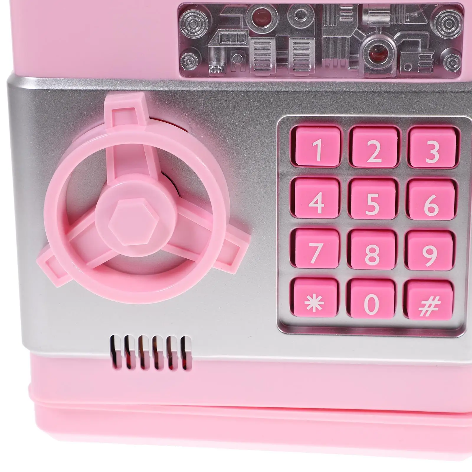 Children's Money Saving Bank Deposit Box Intelligent Voice Mini Safe and for Kids with Pass Code (Pink, Button Color) 3