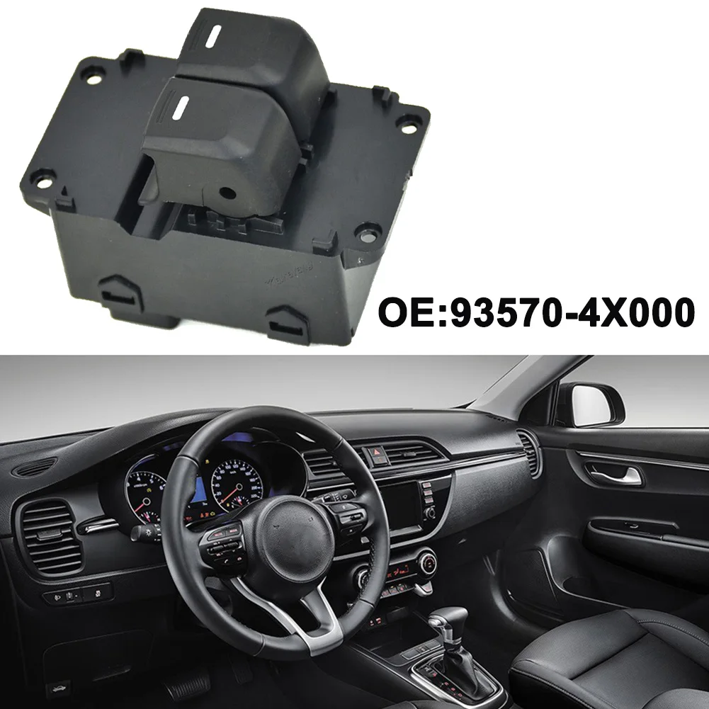 1x Driver Side Power Switch 2 Door For Kia For K2 For Rio 3 93570-4X000 Black ABS Accessories For Vehicles