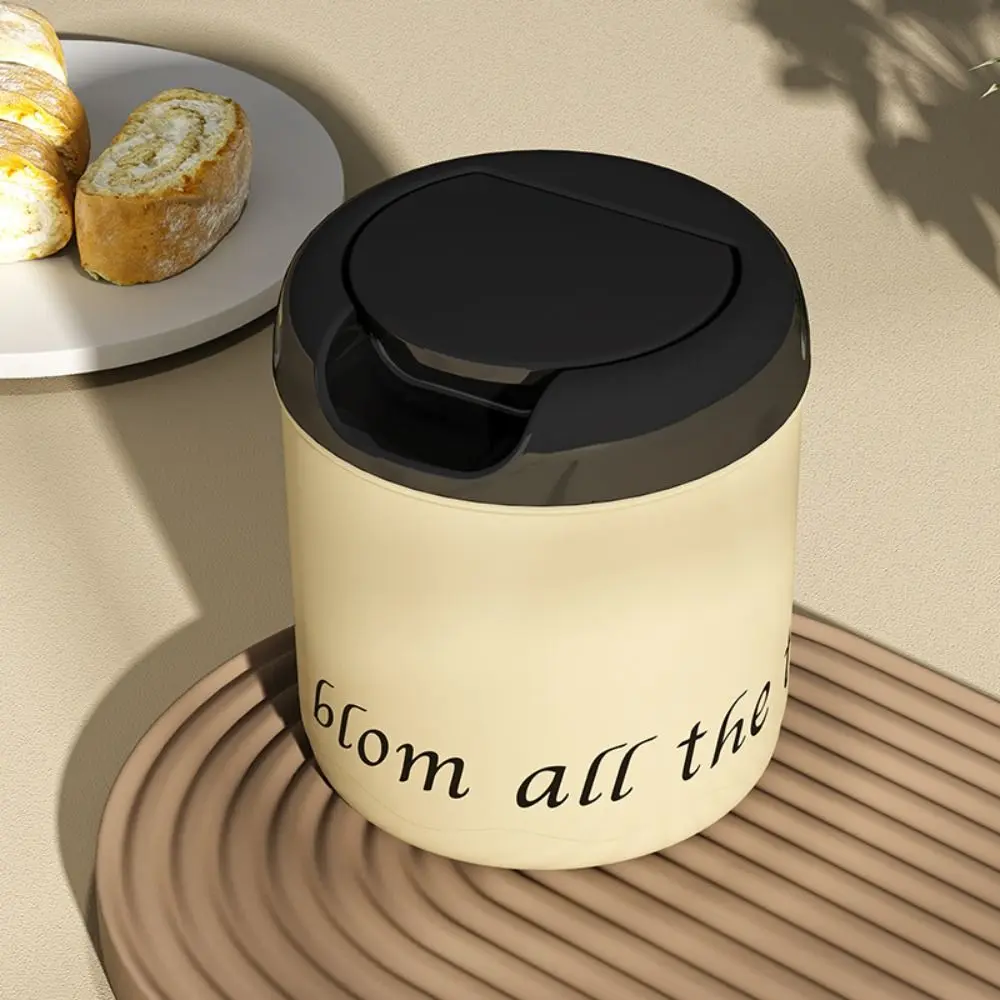 

Desk Container Mini Garbage Cans with Lid Cosmetics Pen Holder Durable Desktop Waste Bin Waterproof Thickened