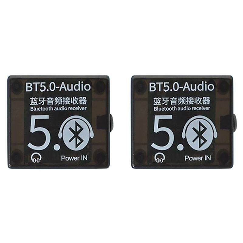 Bluetooth Audio Receiver BT5.0 MP3 Decoder Board Lossless Player Wireless Stereo Music Amplifier Module With Case 2PCS