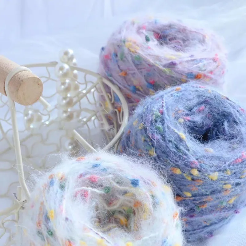 Rainbow Sugar Mohair Yarn Ball Without Tying Crochet, Hand Woven High-end Sweater, Scarf, Bag, Colorful Ball Thread 50g 2