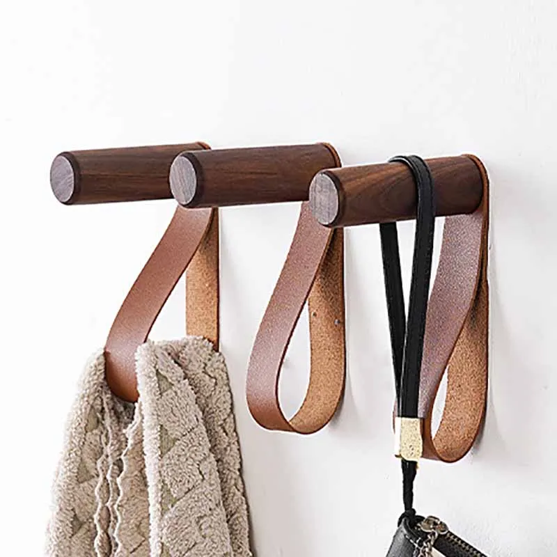 

Solid Wood Clothes Hangers Space Saving Wall Mounted Bag Coat Shawl Storage Hanger Hooks Wardrobe Bedroom Clothing Organizers