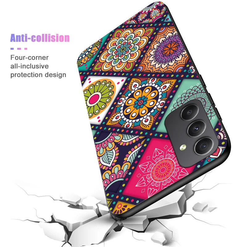 Retro Hand-Painted Glass Phone Case - Anti-Vibration Hard Protective Cover