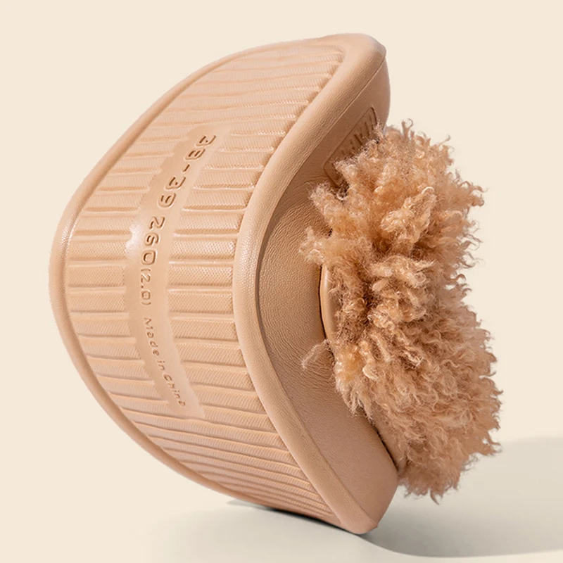 Funny Fluffy Cartoon Cotton Slippers Women Indoor Non Slip Lovely Home Shoes Woman Winter Soft Sole Warm Plush Slides Female