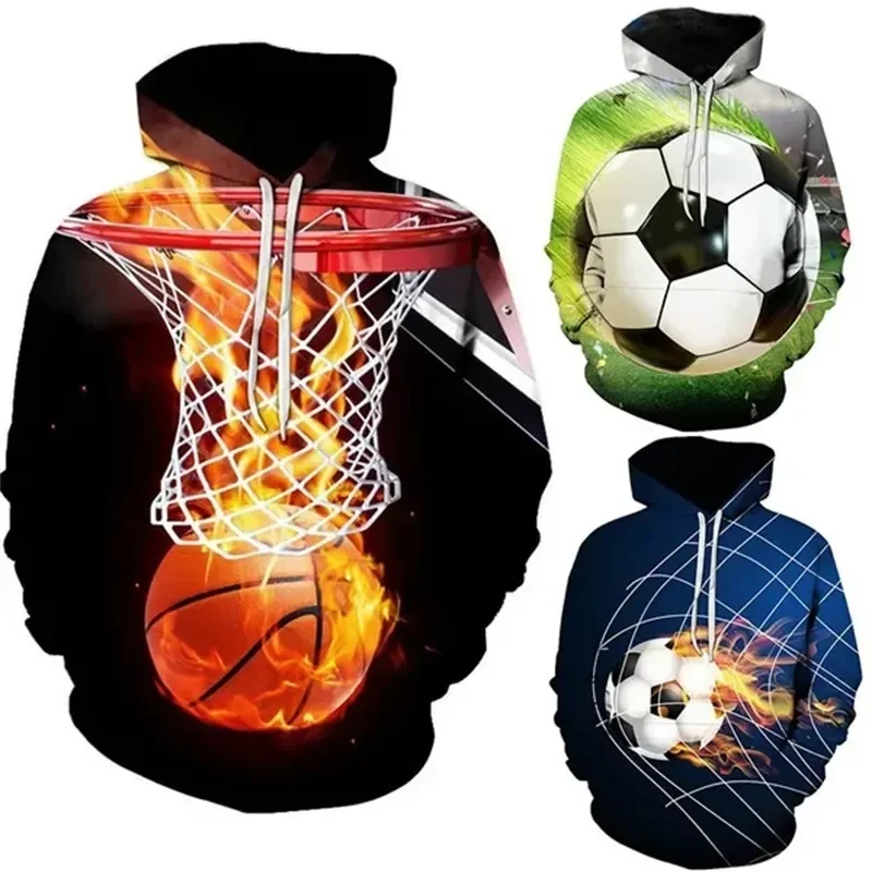 

Basketball Football Pattern 3D Printed Hoodie Men Women Chilren Clothing Long Sleeve Pullover Polyester Ropa Hombre Hipster Tops