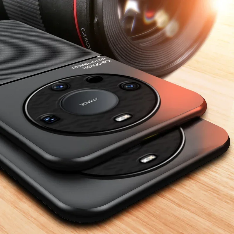 Premium Shockproof Leather Magnetic Back Case