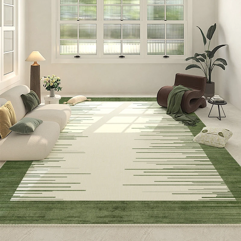 

Ins Green Living Room Decoration Carpet Modern Bedroom Bedside Fluffy Soft Rug Light Luxury Hotel Homestays Plush Non-slip Rugs