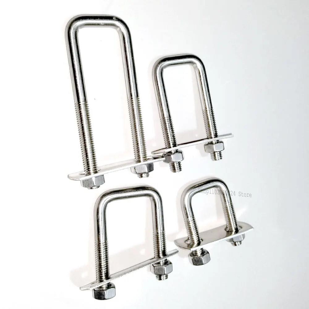Square Bolt U-screw Square Clamp Square Pipe Clamp Right Angle Bolt 304 Stainless Steel