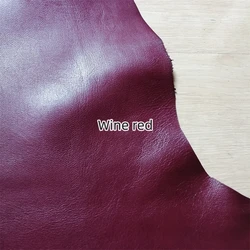 Luxury Wine Red & Coffee - Colored Sheepskin Leather Fabric for Handmade DIY Projects (Wine red)