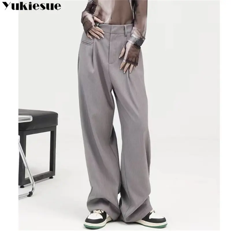 

Elegant Spring Summer Loose High Waisted Straight Versatile Pants Baggy Wide Leg Trousers New Suitpants for Women 2023 Harajuku