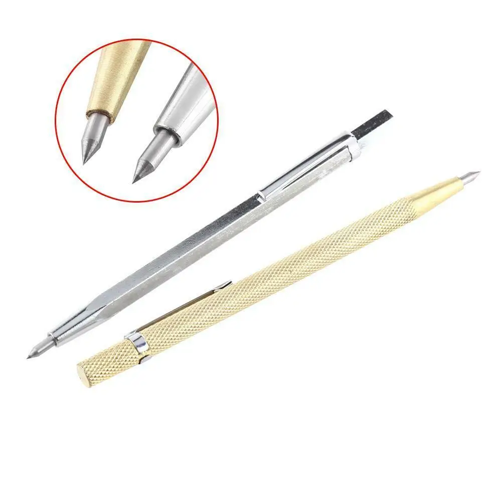 

1x Portable Scribe Engraving Pen Glass Ceramic Engraver Tool Gold / Silver New