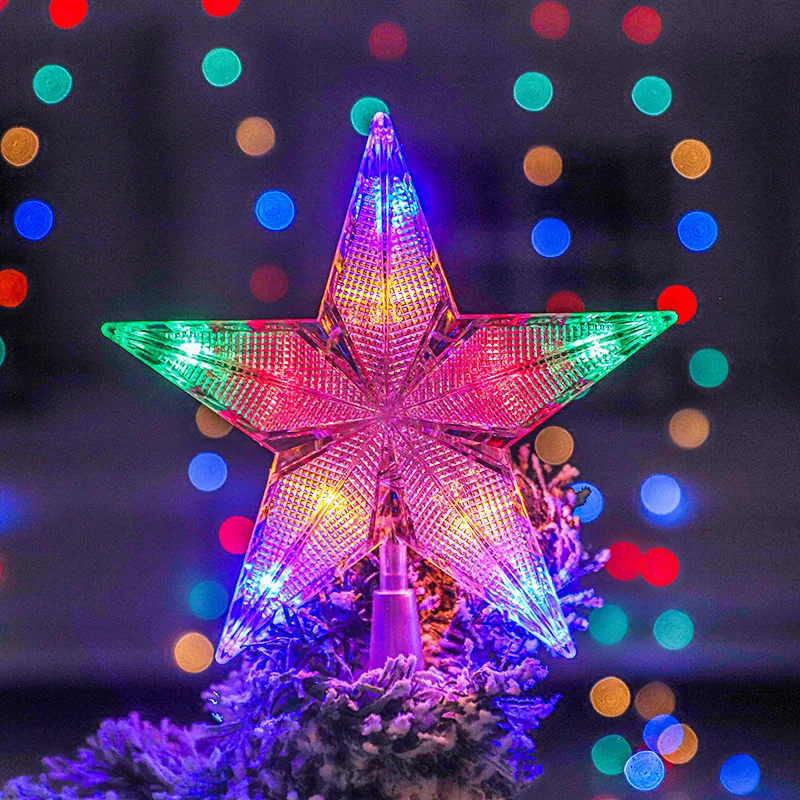 Navidad 2023 크리스마스 트리 Led 스타 조명 크리스마스 트리 장식 장식품 Navidad 신년 파티 장식을위한 갈 랜드 요정 조명
