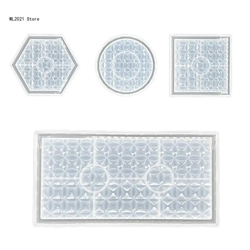 

Durable Dishes Plate Silicone Mold Four-leaf Clover Tray Epoxy Casting Mould