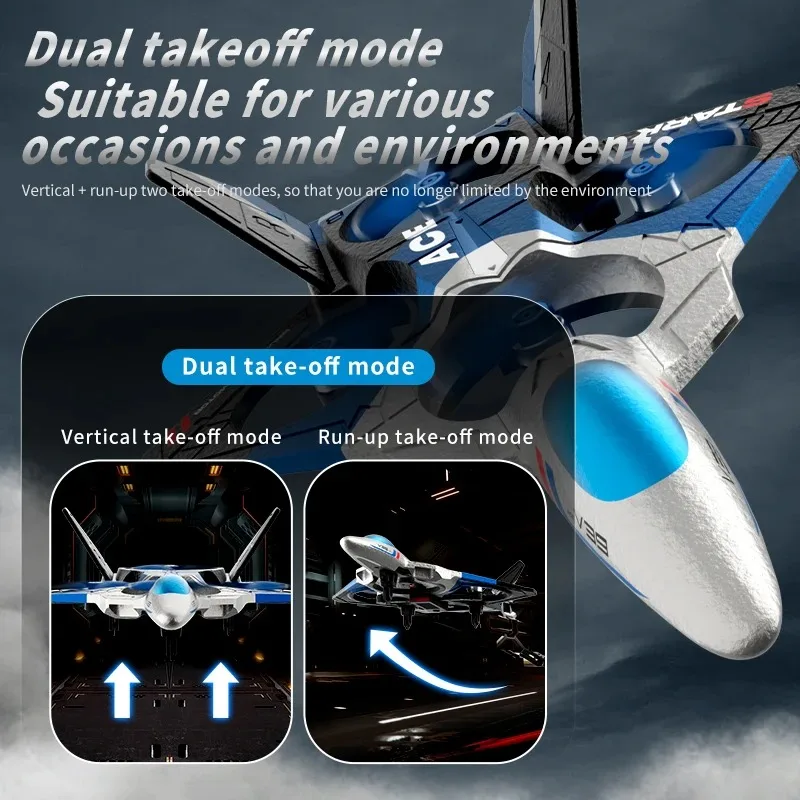 RC Plane Aero Jet Dron Remote Control Airplane 2.4G 8K Dual Camera Fighter Hobby Plane Glider Airplane Foam RC Drone drop ship 4