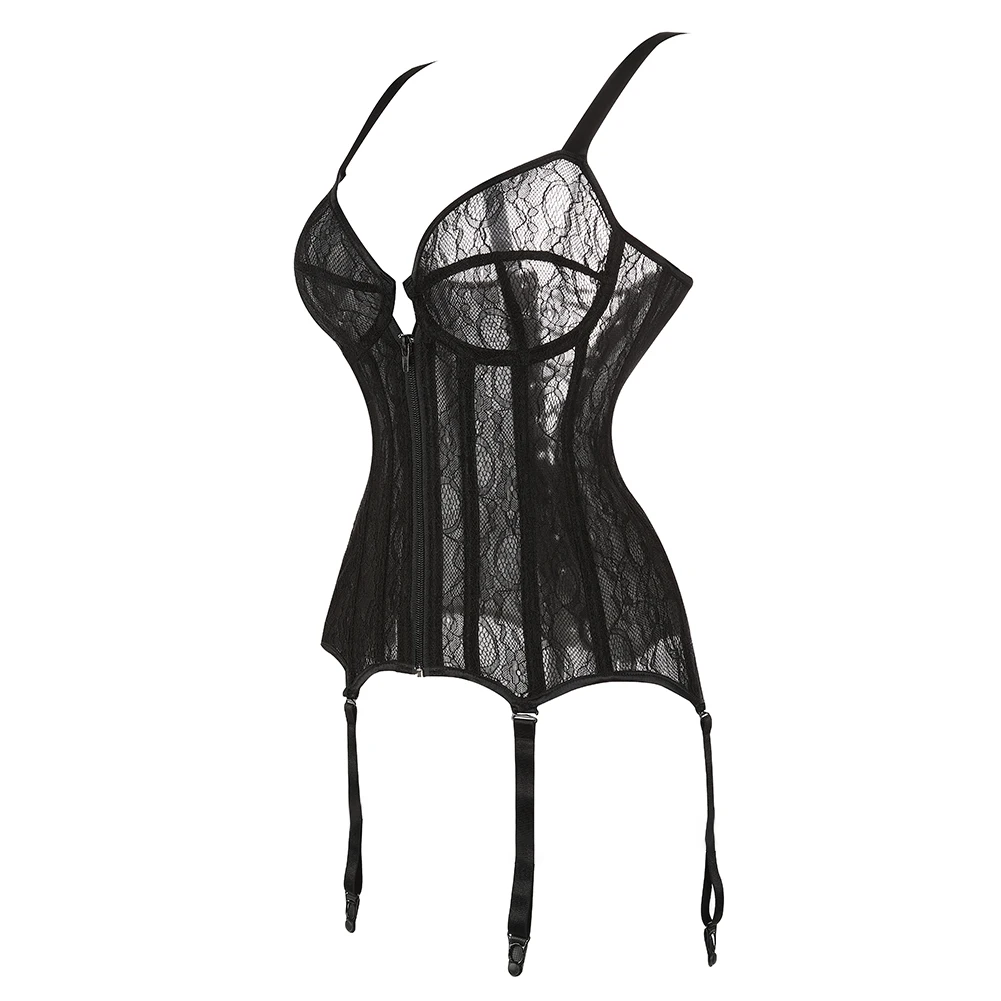 Black Corset Top waist corset corset bustier top lace corset See Through Corset Hollow Lace Bustier Top Victorian Gothic Push Up Bustier Plus Size Lingerie Sexy