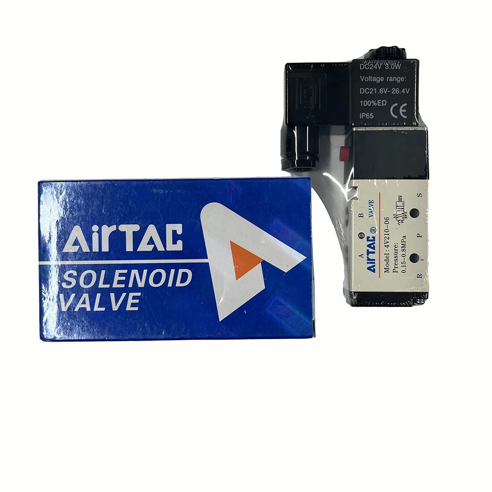 

Электромагнитные клапаны 4 в серия 5/2 way AIRTAC 4V210-06 AC220V DC 24V 4V210-06 воздушные клапаны 4V21006B