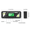 Digital Spirit Level & Protractor Neodymium Magnets Bright LCD Display Horizontal & Vertical Bubble Level for Industry 5