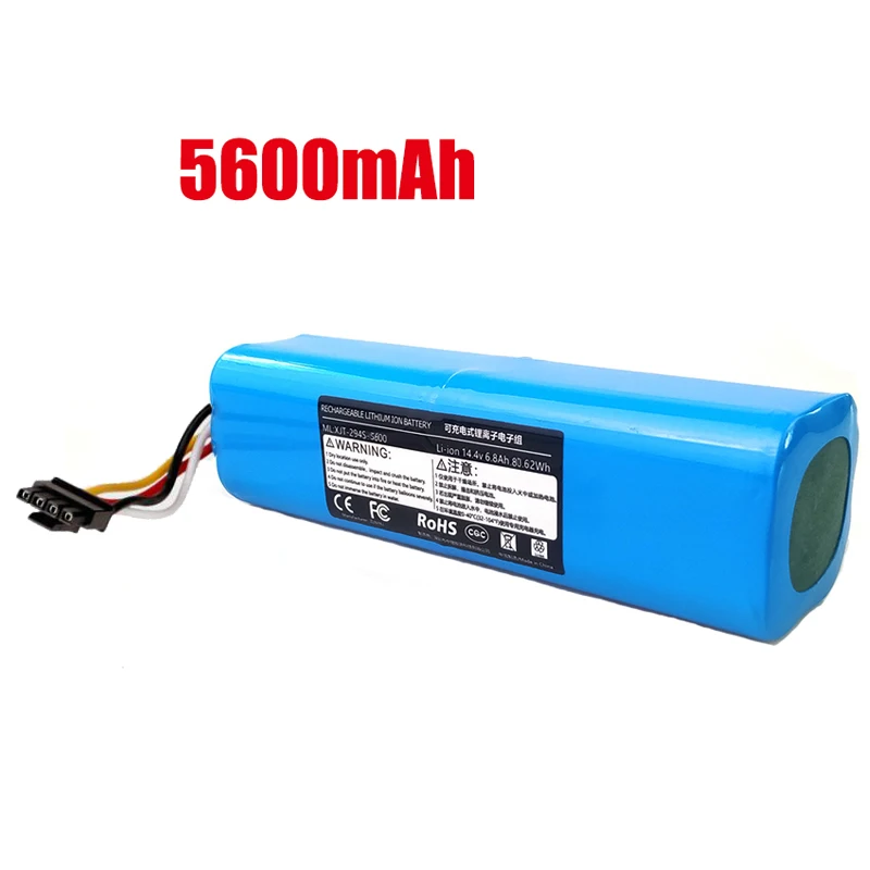 New BRR-2P4S-5200S 14.8V 6800mAh Robot Battery For Xiaomi Roborock S55 S60 S65 S50 S51 S5 MAX S6 Vacuum Cleaner