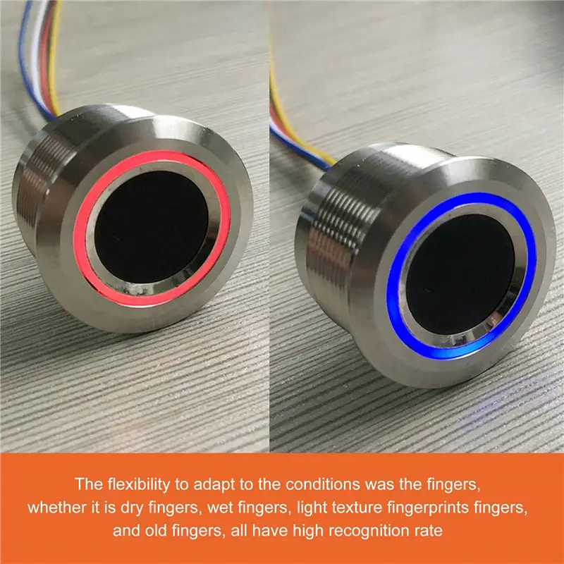 R503 Circular Round RGB Ring Indicator LED Control DC3.3V MX1.0-6Pin Capacitive Fingerprint Module Sensor Scanner-TCES image 4