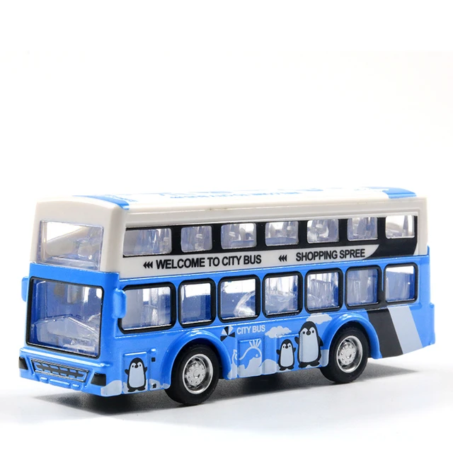 1:64 Alloy Pull Back Cartoon Double-decker Bus Model,open-top Tourist Bus  Toy,simulation School Bus Bus Toy,free Shipping -  Railed/motor/cars/bicycles - AliExpress