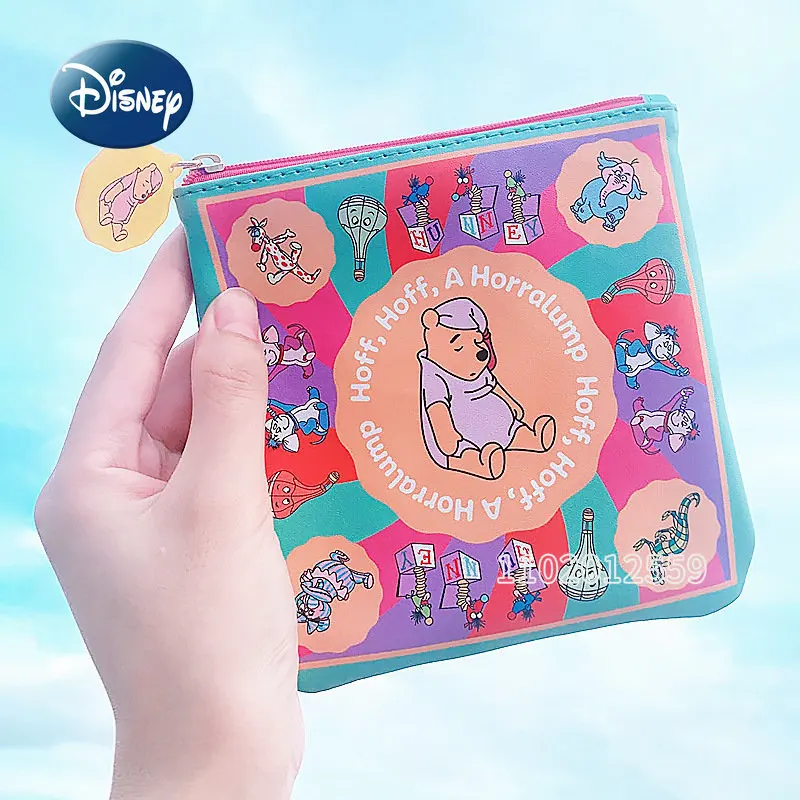 

Disney Winnie Bear Cute Zero Wallet Luxury Brand Women's Zero Wallet Large Capacity Storage Bag Cartoon Fashion Makeup Bag