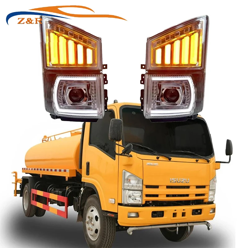 

1 pair 24V head light lamp add corner light lamp for isuzu 700P head light lamp and corner light lamp