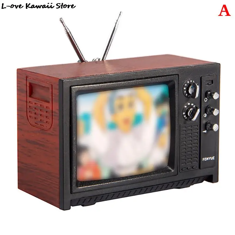 Miniature Dollhouse Furniture Set - Toy Kit with TV, Kitchen, and Home Fridge