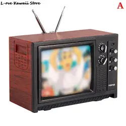 Miniature Dollhouse Furniture Set - Toy Kit with TV, Kitchen, and Home Fridge (As Pic)