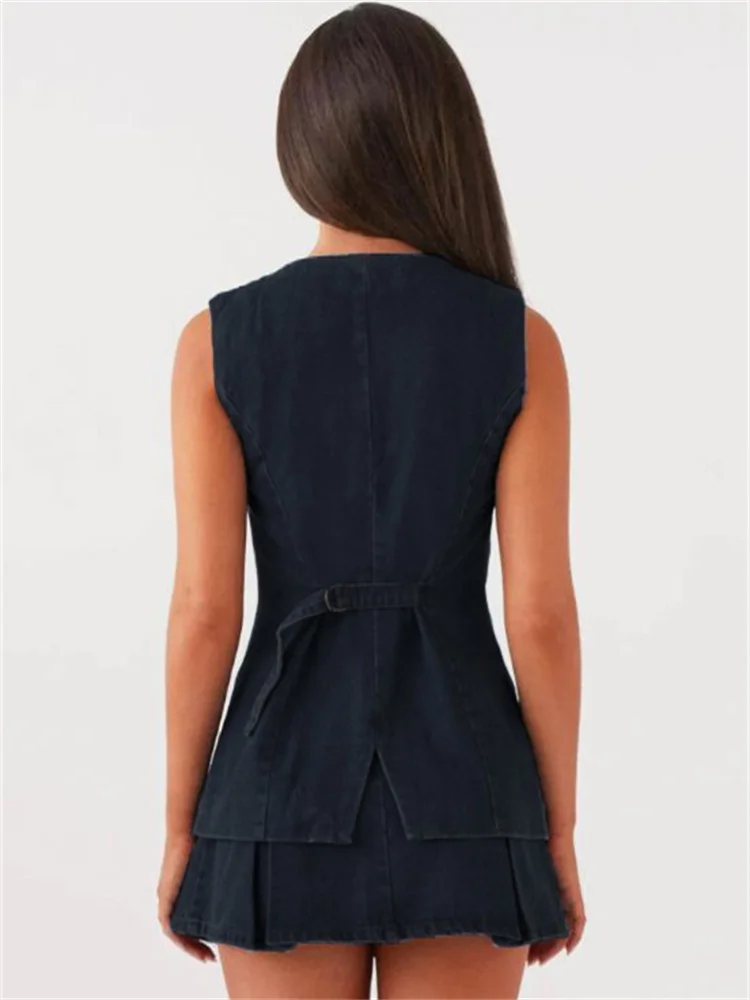 Wmstar DenimTwo Piece Set Women Crop Top and Shorts Sirts Sets Summer Clothes Outfits Fashion Matching Wholesale Dropshipping