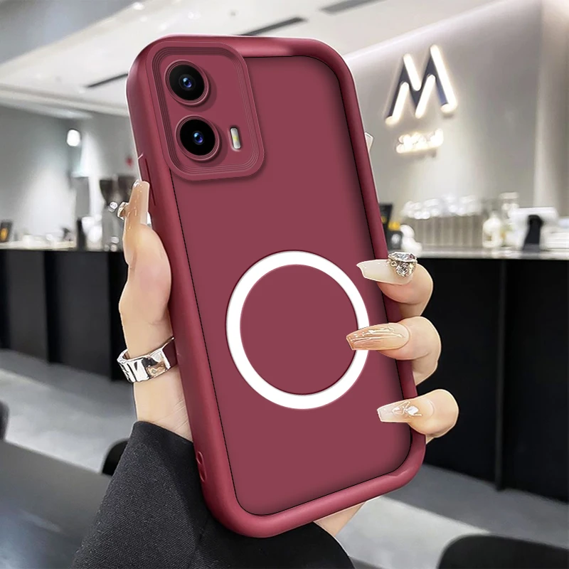 Shockproof Silicone Soft Protective Phone Case with Magnetic Sticker - Bumper Cover