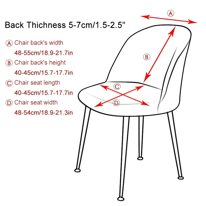 1PC Solid Color Velvet Duckbill Chair Cover Elastic Dining Low Back Chair Slipcovers Stretch Soft Seat Cover Home Hotel Decor 2