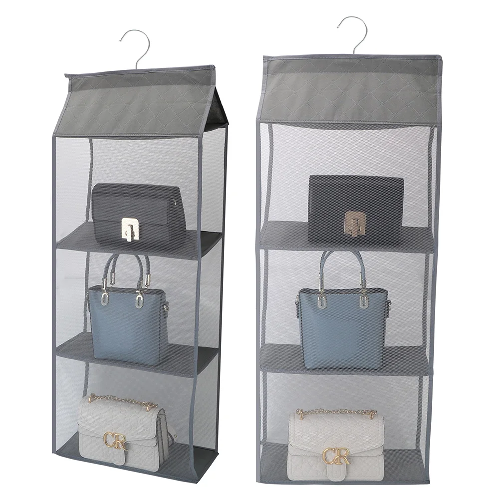 

Three-dimensional Bedroom Organization Door Wardrobe Closet Hanger Hanging Handbag Organizer Foldable Purse Storage Bag