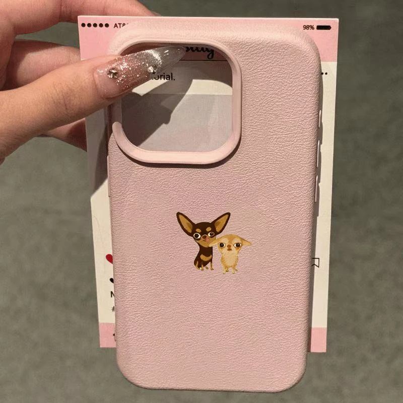 Adorable Chihuahua Puppy Cartoon Shockproof Phone Case Cover